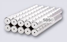 8mm x 8mm Magnetic Tube/Cylinder Clasps Silver (50)