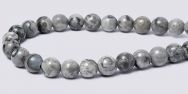 Map Jasper Gemstone Beads - 4mm round