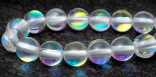 Mermaid Glass Beads - 8mm Round Crystal AB