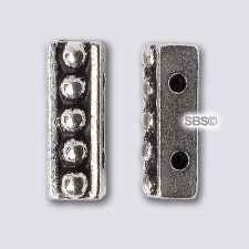 Alloy 4mm x 11mm 2-Hole Bar "Antique Silver (100 grams)