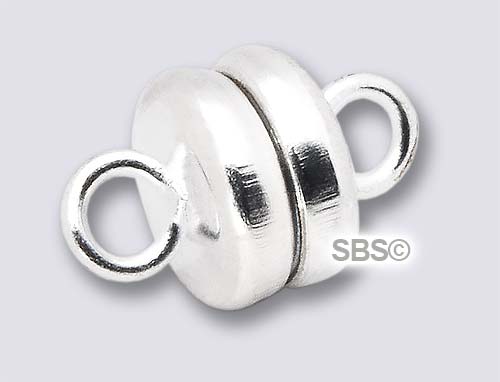 6mm MINI Magnetic Clasp Silver Plate (1 set)