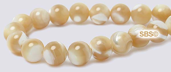 Mother Of Pearl Heart 6mm Beads, Vertical Hole 64 Beads Strand