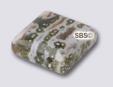 Ocean Jasper 12mm x 12mm 2-Hole Gemstone Beads (12)