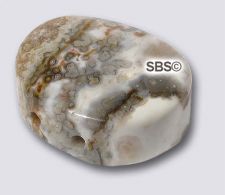 Ocean Jasper 12mm x 15mm Flat Oval 2-Hole Gemstone Beads (12)
