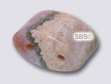 Ocean Jasper 6mm x 12mm 2-Hole Oval Gemstone Beads (12)
