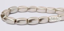 Pearl Magnetic Hematite Beads 4x7mm Twist - Champagne