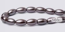Pearl Magnetic Hematite Beads 4x7mm Rice - Purple Smoke