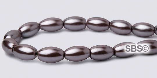 Pearl Magnetic Hematite Beads 4x7mm Rice - Purple Smoke