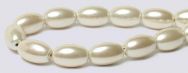 Pearl Magnetic Hematite Beads 5x8 Rice-Cream