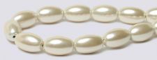 Pearl Magnetic Hematite Beads 5x8 Rice-Cream