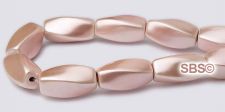 Pearl Magnetic Hematite Beads 5x11mm Twist - light Pink