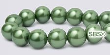Pearl Magnetic Hematite Beads 8mm - Prairie Green