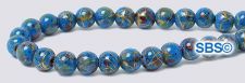 Picasso Magnetic Hematite Beads 4mm Blue