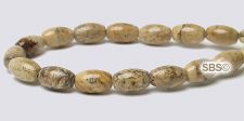 Picture Jasper Gemstone Beads - 4mm x 6mm Rice/melon