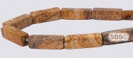 Picture Jasper Beads - 4x13 Rectangle