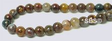 Pietersite Gemstone Beads - 4mm Round