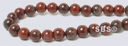Poppy Jasper Gemstone Beads - 4mm Round