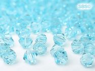 Preciosa Crystal 4mm Bicone Beads - Aquamarine (36) count