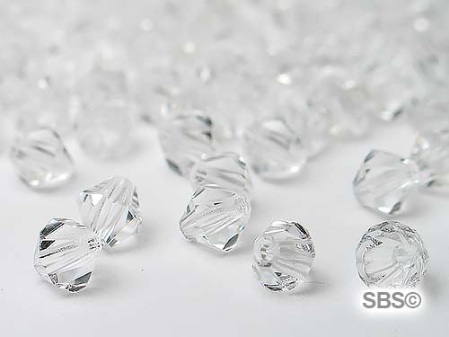 Preciosa Crystal 4mm Bicone Beads - Crystal (36) count