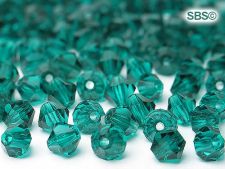 Preciosa Crystal 4mm Bicone Beads - Dark Zircon (36) count
