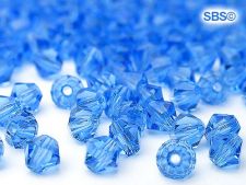 Preciosa Crystal 4mm Bicone Beads - Sapphire  (36) count