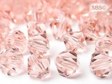 Preciosa Crystal 6mm Bicone Beads - Lt. Rose (18) count