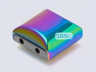 RAINBOW Magnetic Hematite 10x10 2-Hole (50) AAA Grade