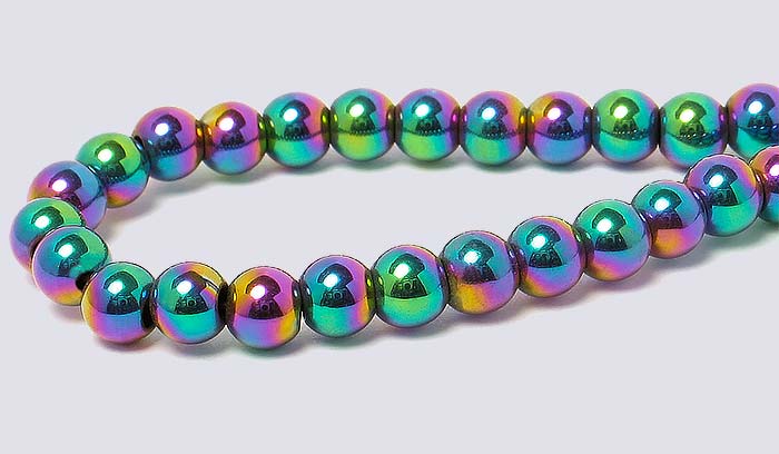 Rainbow Magnetic Hematite Beads 4mm (round)