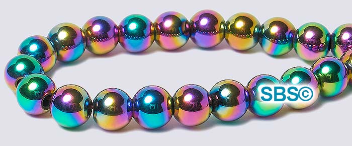 Rainbow Magnetic Hematite 5mm round Beads | Beautiful Vivid Colors