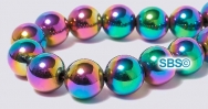 Rainbow Magnetic Hematite Beads 8mm (round)