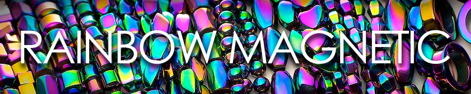 Magnetic Hematite Beads - Rainbow