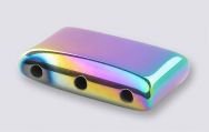 RAINBOW Magnetic Hematite 10x17 3-Hole (12)
