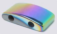 RAINBOW Magnetic Hematite 10x18 2-Hole (12)