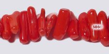 Coral Beads (Heat Treated) 8 to 15mm Frangia