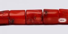 Coral (Heat Treated) Barrel Beads 8" inch strand