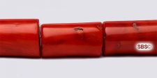 Coral Beads (Heat Treated) Large Tube 8" inch strand