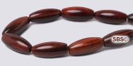 Tiger Eye Gemstone Beads (RED) - 5mm x 12mm Rice/melon