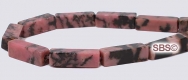 Rhodinite Beads - 4x13 Rectangle