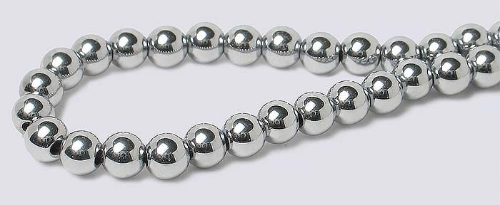 Silver discount hematite beads