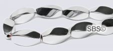 Silver Magnetic Beads HIGH POWER - 5x12 4-sided Swirl / Twist