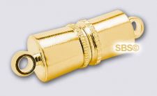 5x11mm Cylinder Magnetic Clasp "Gold Plate" (1 set)