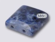 Sodalite 12mm x 12mm 2-Hole Gemstone Beads (12)