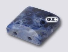 Sodalite 12mm x 12mm 2-Hole Gemstone Beads (12)
