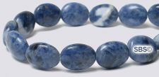 Sodalite Beads - 8mm x 10mm Flat Oval