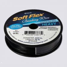 11086 - 0.024 Diameter Soft Flex Beading Wire - 30 Feet - Black