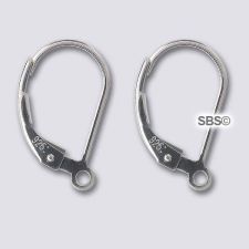 Sterling Silver 13x10mm Leverbacks (1 pair)