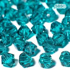 Swarovski 5301 4mm Bicone Beads - Blue Zircon (36)