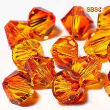 Swarovski 5328 6mm Bicone Beads - Fire Opal (18)
