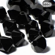 Swarovski 5328 6mm Bicone Beads - Jet (18)