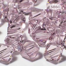 Swarovski 5328 6mm Bicone Beads - Lt. Amethyst (18)